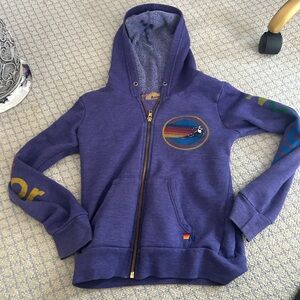 Aviator nation size 8 kids purple hoodie